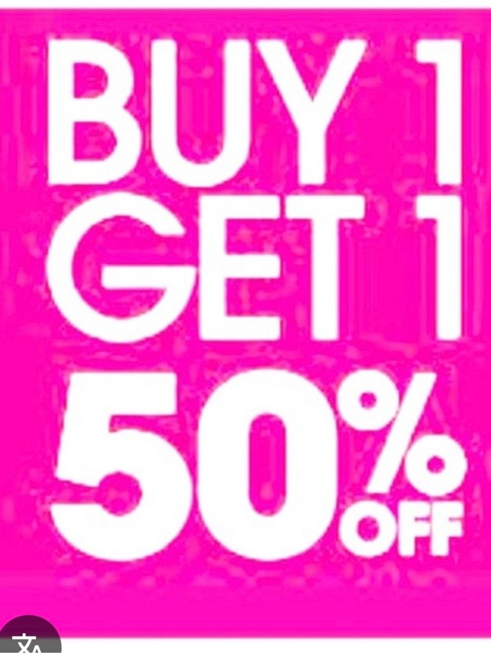 Buy one item, second half off